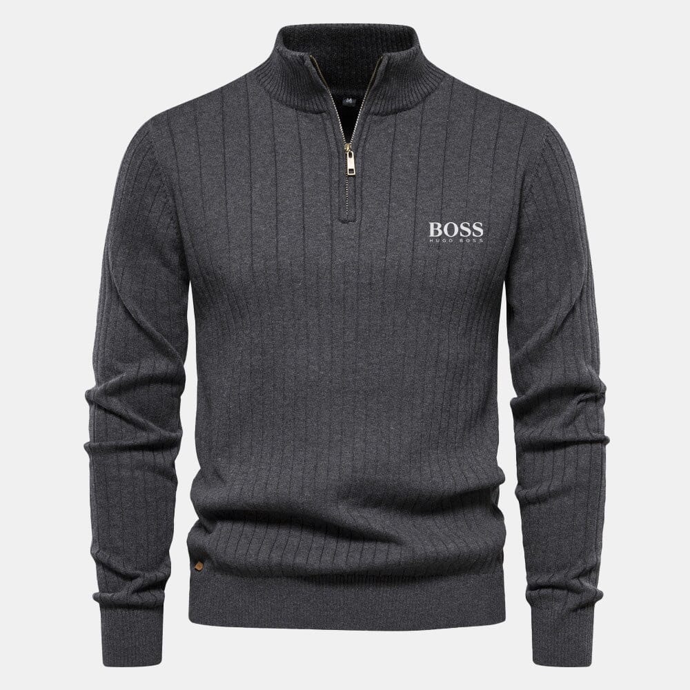 HB Zip Classic Knit Sweater