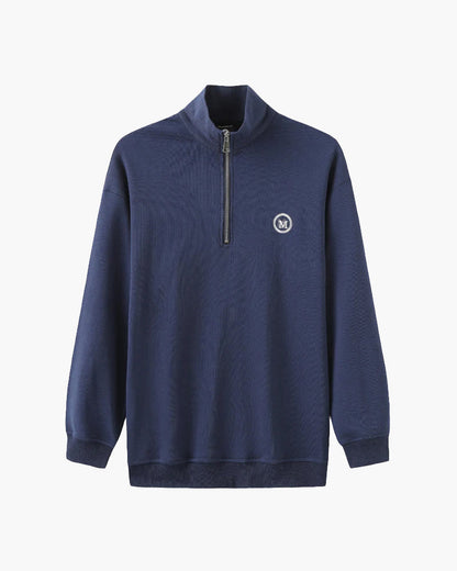 Polo collar sweater Zip up