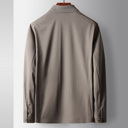 Old Money Lapel Business Executive Zipper Jacket