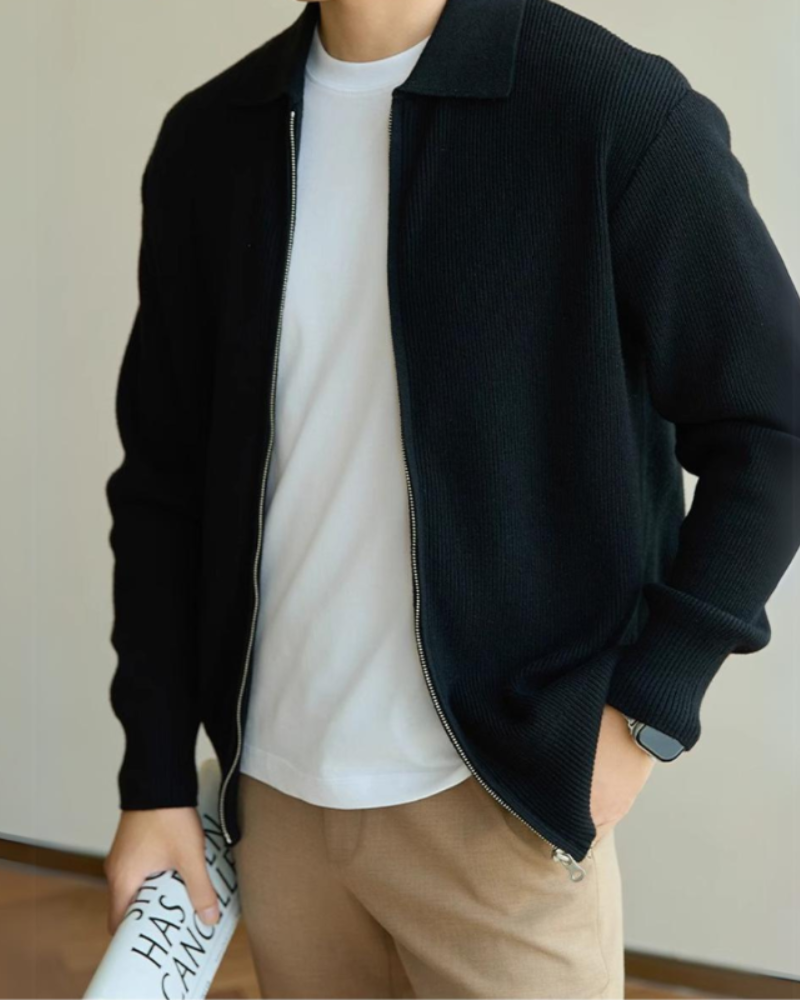 Polo collar sweater