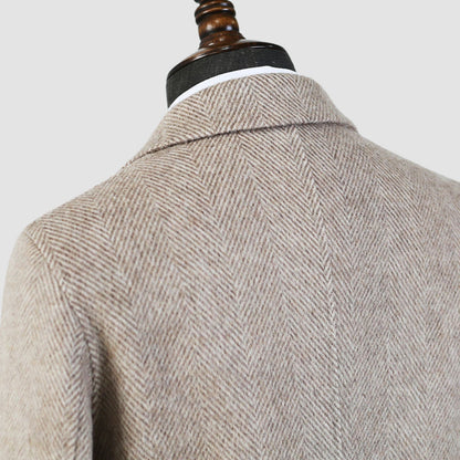 Old Money Mid-Length Woolen Cashmere Coat