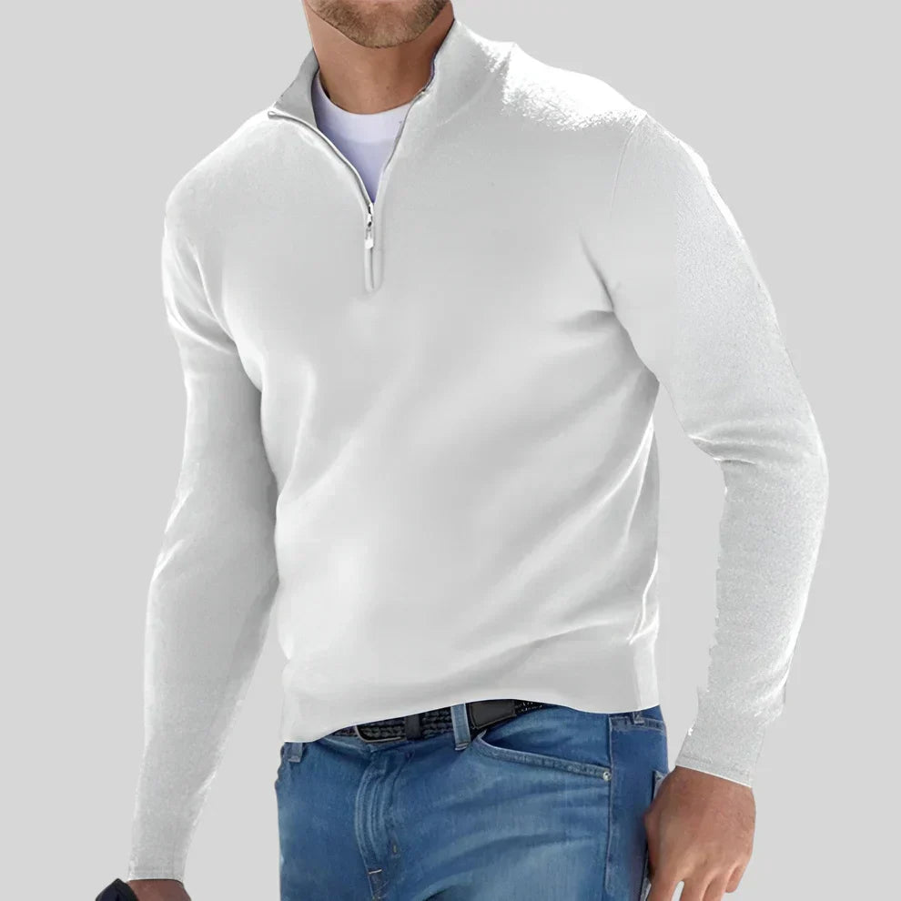 Old Money Zipped Sweater