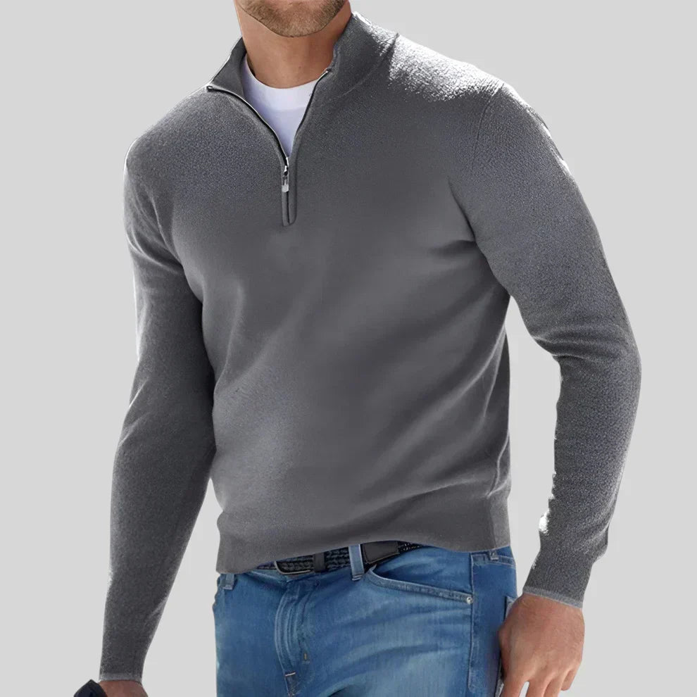 Old Money Zipped Sweater