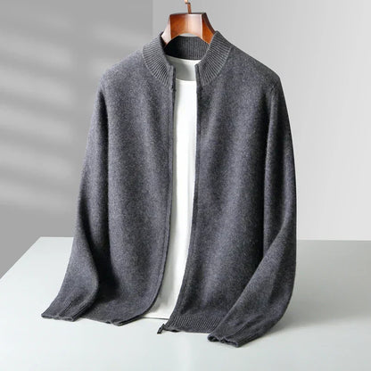 Old Money Men’s Cashmere Zip Jacket