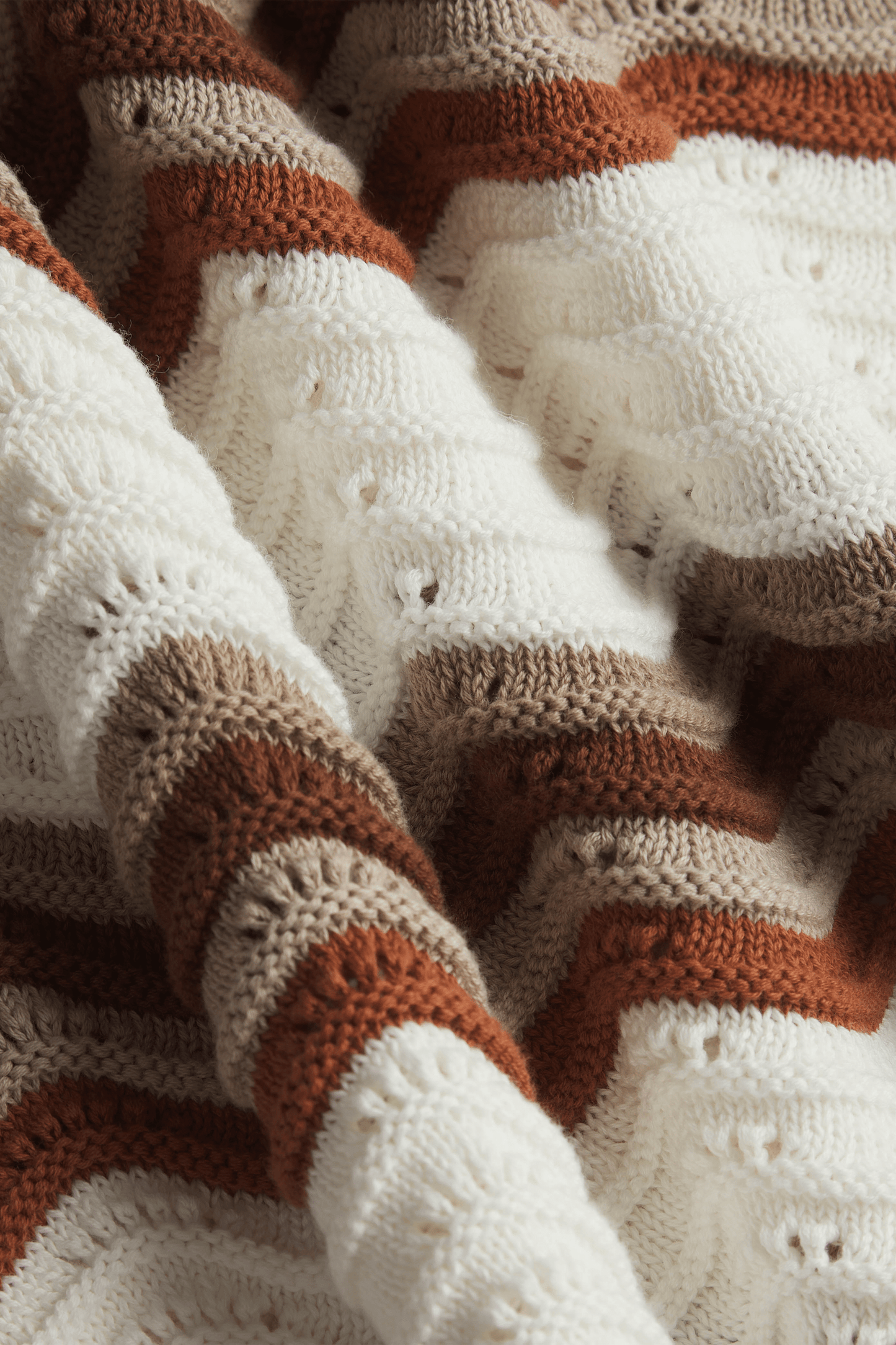 Primavera Crochet Knit Short - Ecru/Brown