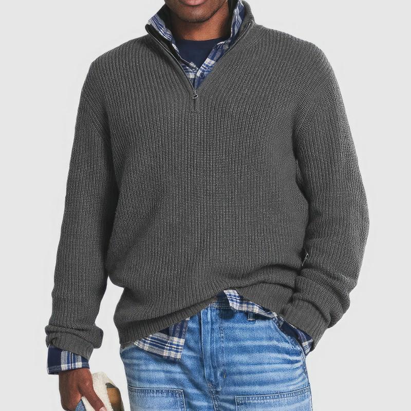 Old Money Knit Zip Sweater