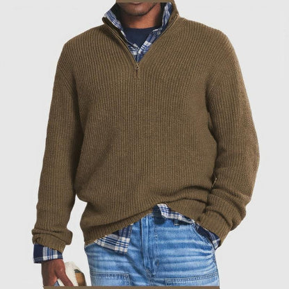 Old Money Knit Zip Sweater