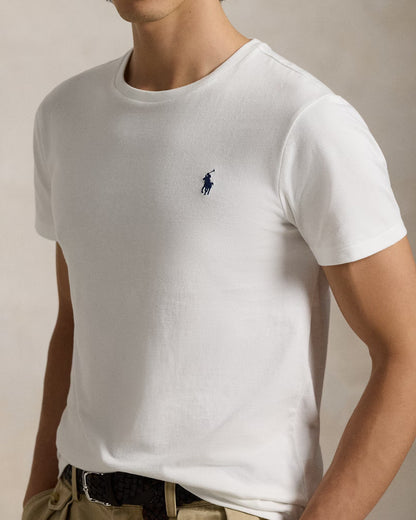 Slim fit jersey crew neck t-shirt  RL - White