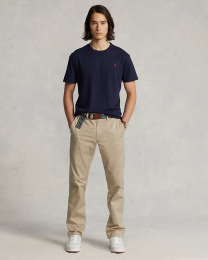 Slim fit jersey crew neck t-shirt  RL - NAVY BLUE