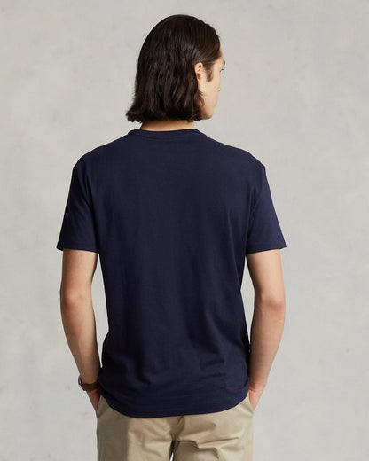 Slim fit jersey crew neck t-shirt  RL - NAVY BLUE