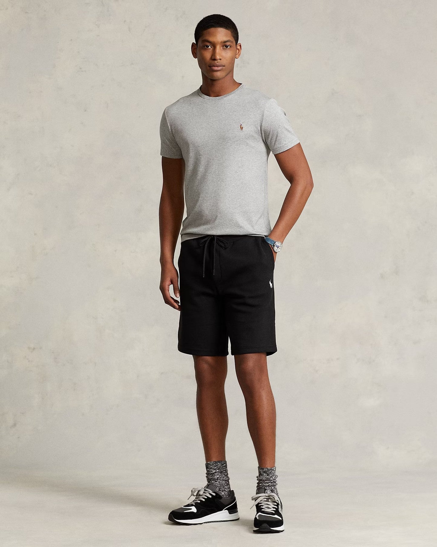 Slim fit jersey crew neck t-shirt  RL - Gray