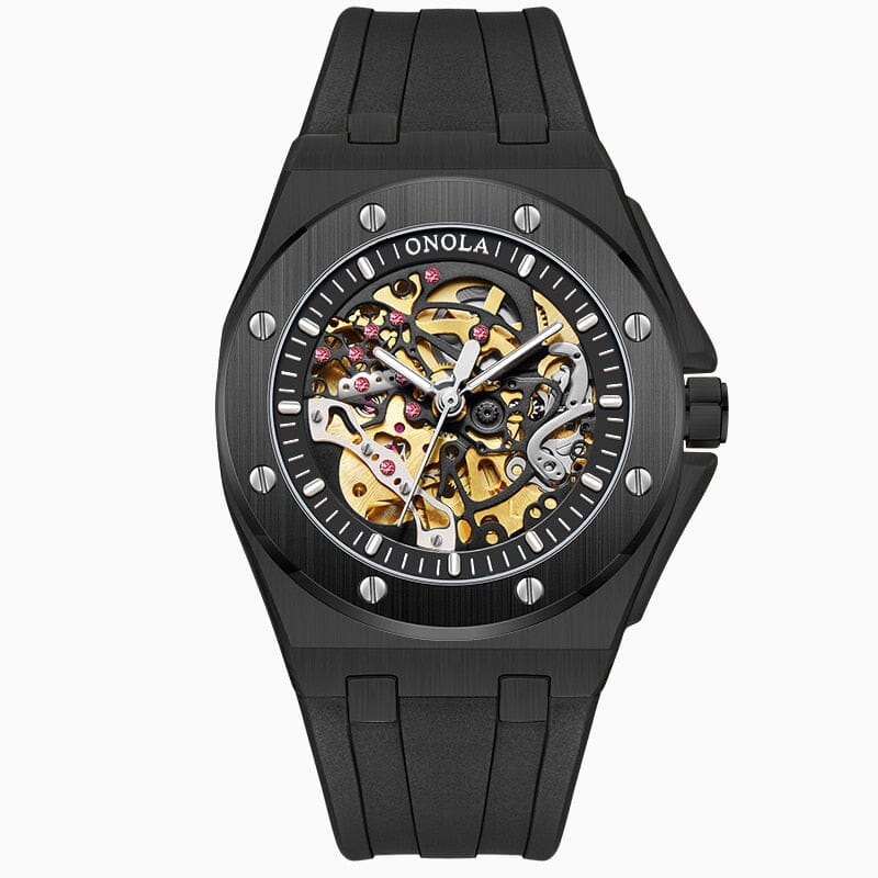 POEDAGAR Watch Skeleton Oak