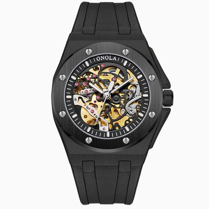 POEDAGAR Watch Skeleton Oak